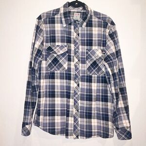 Dickies Men’s Large Heavy Cotton Plaid Work Shirt